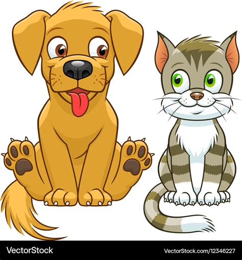 dog and cat clipart|cute cats and dogs drawings.